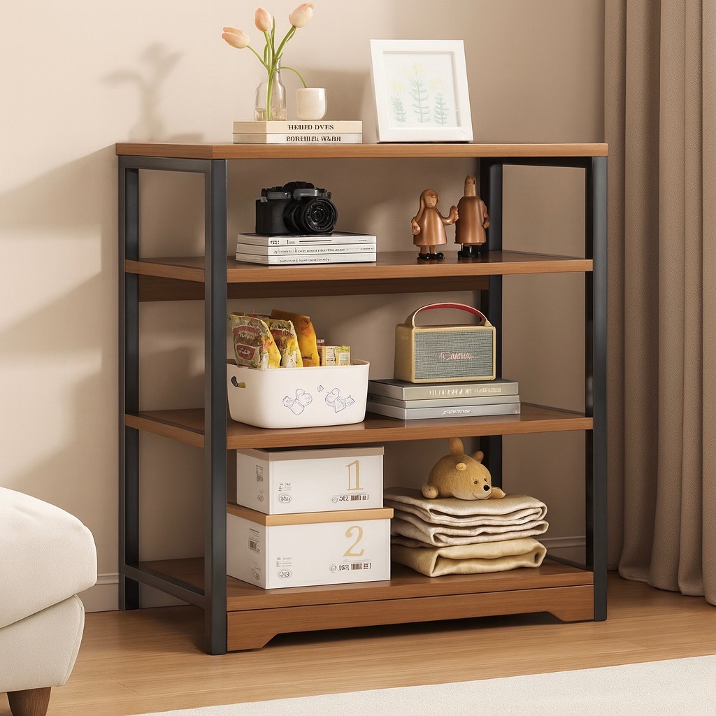 Modern Display Shelf Rack | Metal Frame Open Shelf Rack | Living Room ...