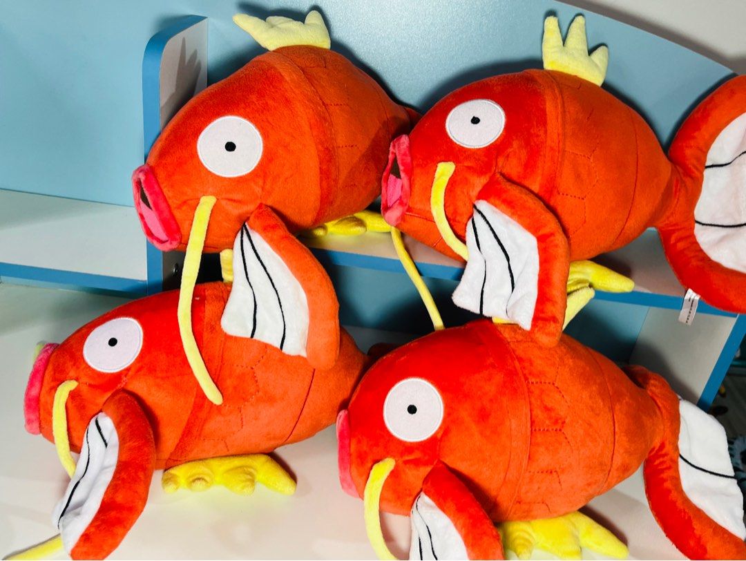 pokemon Magikarp plushie (Category: Plushies & Soft Toys) located in Cainta. Submitted by jjsp_monsterhunting (Listing ID 1390886869, Image 1). Description: pokemon magikarp plushie 250 each approx 14 inches pokemon nintendo brand tag issue fade color meet up pin loc cainta shipping options LALAMOVE✅ JNT✅ .