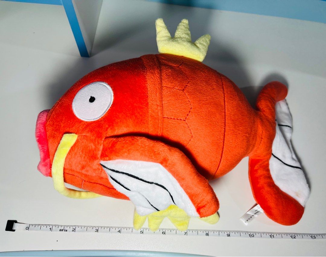 pokemon Magikarp plushie (Category: Plushies & Soft Toys) located in Cainta. Submitted by jjsp_monsterhunting (Listing ID 1390886869, Image 3). Description: pokemon magikarp plushie 250 each approx 14 inches pokemon nintendo brand tag issue fade color meet up pin loc cainta shipping options LALAMOVE✅ JNT✅ .