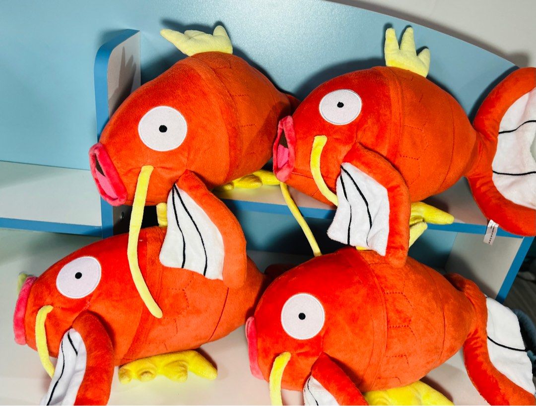pokemon Magikarp plushie (Category: Plushies & Soft Toys) located in Cainta. Submitted by jjsp_monsterhunting (Listing ID 1390886869, Image 2). Description: pokemon magikarp plushie 250 each approx 14 inches pokemon nintendo brand tag issue fade color meet up pin loc cainta shipping options LALAMOVE✅ JNT✅ .