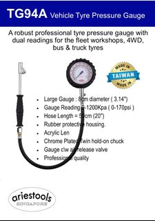 Tyre Inflator Gauge | Oil Filter Wrench & Spark Plug Wrench Collection item 3