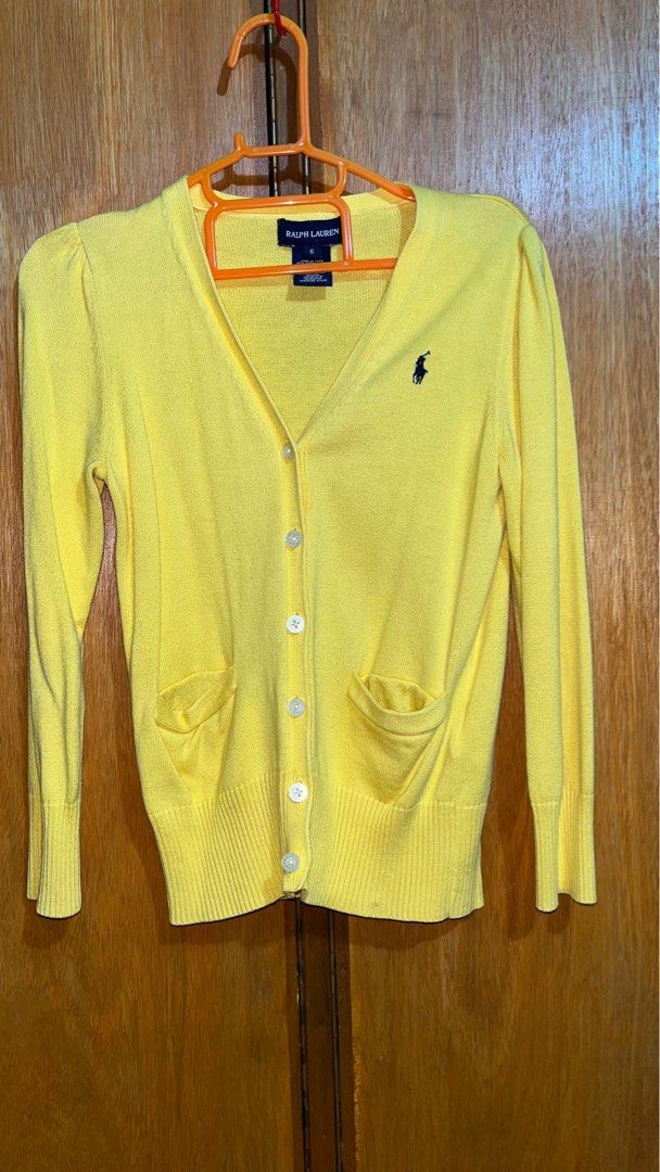 Ralph Lauren Cardigan size 6 (Category: Babies & Kids Fashion) located in Tarlac. Submitted by mlovesyou (Listing ID 1390804710, Image 1). Description: Ralph Lauren cardigan size 6.
