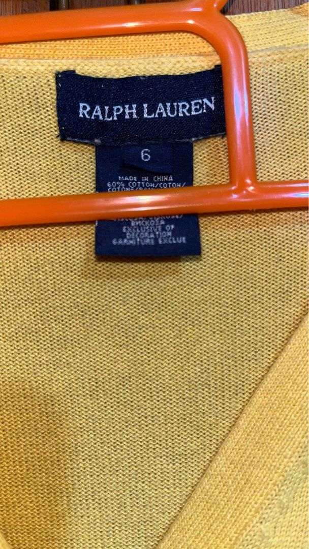 Ralph Lauren Cardigan size 6 (Category: Babies & Kids Fashion) located in Tarlac. Submitted by mlovesyou (Listing ID 1390804710, Image 2). Description: Ralph Lauren cardigan size 6.