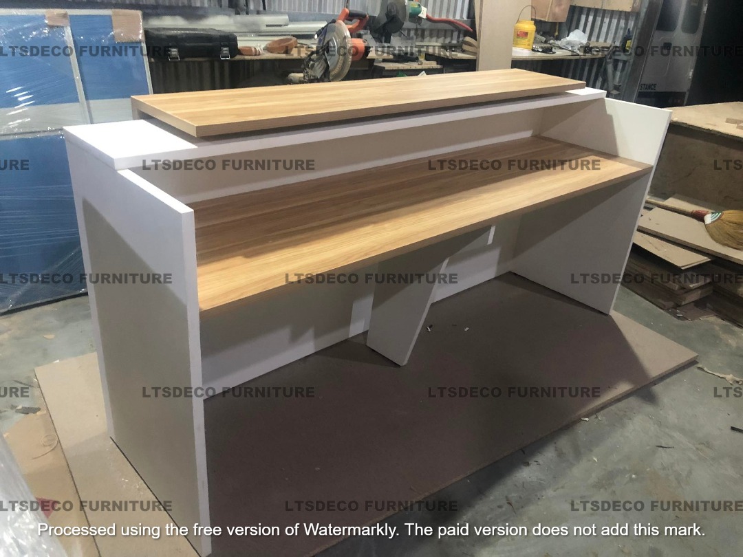 RECEPTION TABLE COUNTER TOP TABLE OFFICE PARTITION, Furniture & Home ...