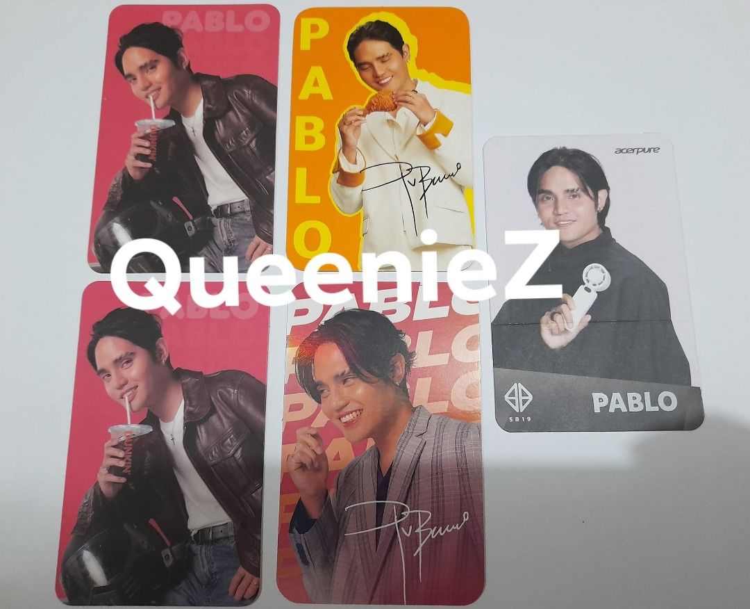 SB19 Photocards (Category: K-Wave Merchandise) located in Taguig. Submitted by queensuperior (Listing ID 1390907611, Image 2). Description: SB19 official photocards - Saw Kickoff 450 ea - Xiaomi 120 ea - Pablo pcs - Dunkin' combo 60 - Dunkin' thanksgiving 150 - Mcdo 100 - Minty 250 - Josh pcs - TM doble dekada 60 - Mcdo 100 - Selecta 250 - Minty 250.