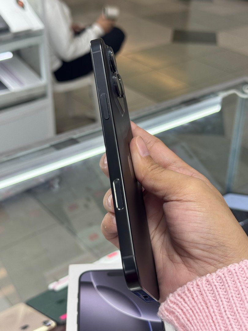 SECONDHAND 16 PRO MAX 256GB SMART BLACK 💯 BATTERY HEALTH (Category: iPhone 16 Series) located in Pasig City. Submitted by lianheart2020 (Listing ID 1390860621, Image 2). Description: FOR SALE‼️‼️ SECONDHAND IPHONE 16 PRO MAX‼️‼️ 256GB SMART LOCK BLACK NTC 💯 SMOOTH 💯 NO SCRATCH STILL IN WARRANTY IN APPLE COMPLETE WITH BOX SAME SERIAL GENUINELY REPAIR FROM APPLE PM ONLY‼️ WE ACCEPT COD‼️ WE ACCEPT TRADE IN‼️ AT GREENHILLS SHOPPING CENTER 0917110