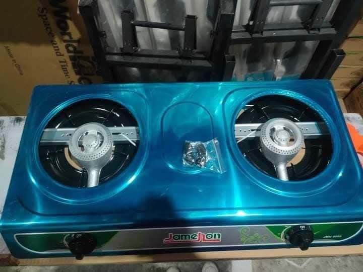 Stainless Double Burner Stove (Category: Hobs & Hoods) located in Manila. Submitted by redonlineshop (Listing ID 1390805985, Image 3). Description: JAMEHON BURNER ✅SINGLE ₱650 ✅DOUBLE ₱980 ON HAND BRAND NEW Mode of Payment: Gcash,COD Same day delivery + Delivery Fee.