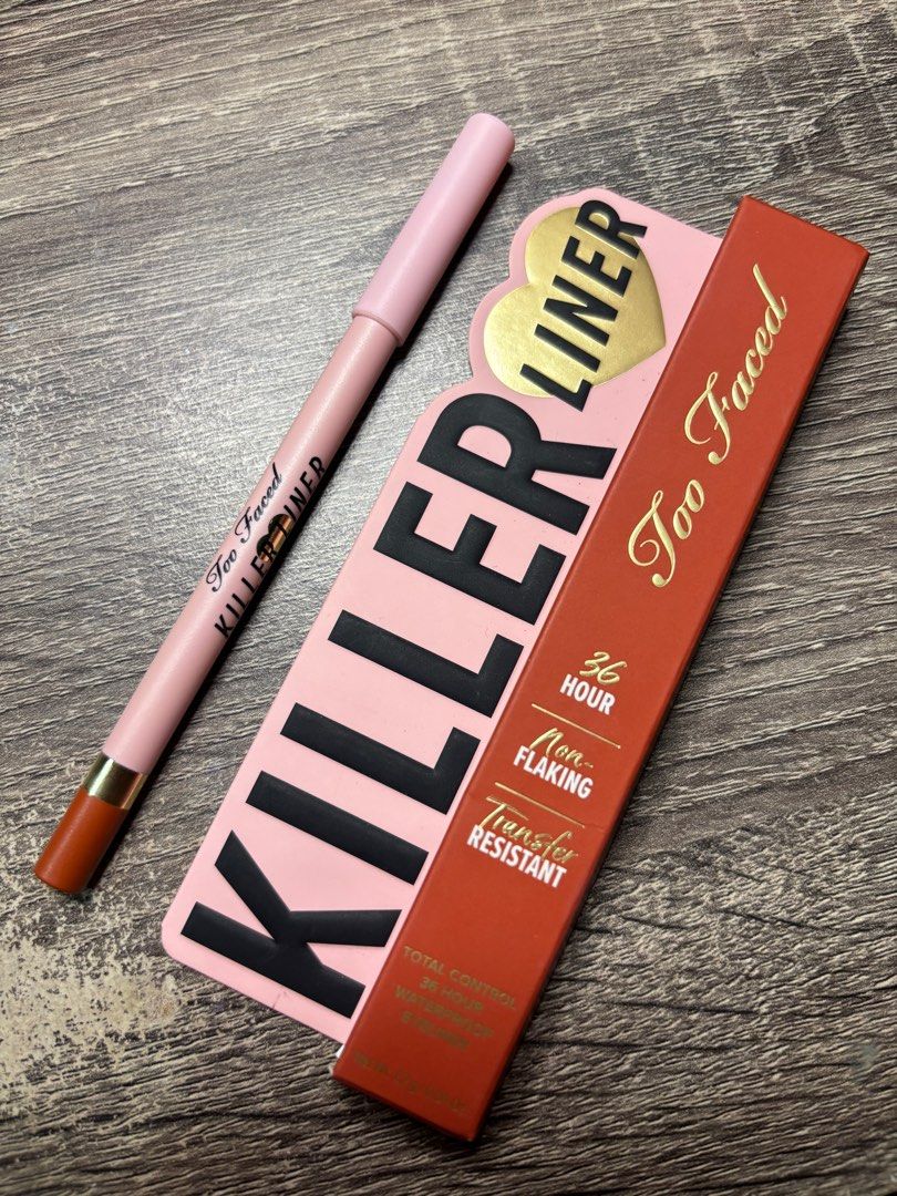 TOO FACED killer liner (killer gingerbread) (Category: Makeup) located in Ozamiz City. Submitted by franchingkang (Listing ID 1390910543, Image 1). Description: SWATCHED ❗️ negotiable 📍mindanao but can ship can be used as a lip liner rfs: not my shade.