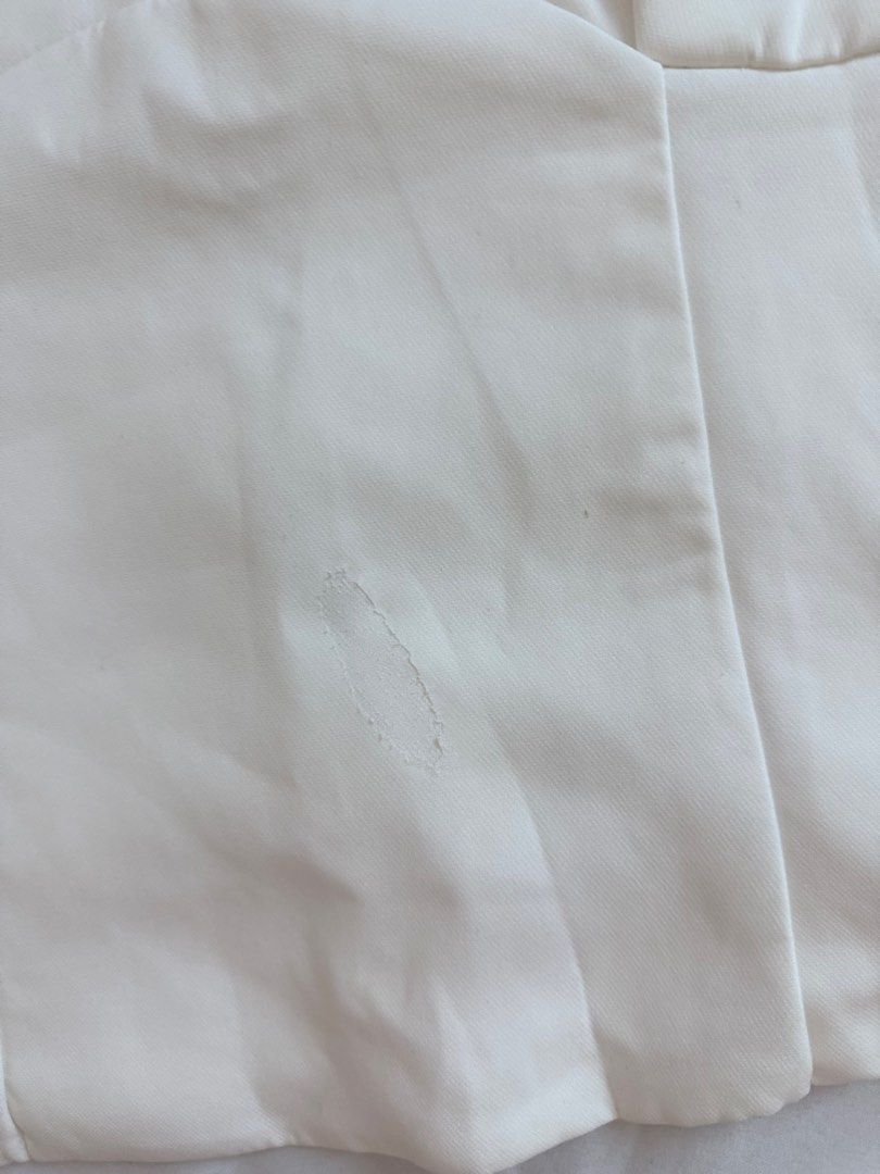 White Bow Top (Category: Blouses) located in Manila. Submitted by dalmideclutters (Listing ID 1390871544, Image 3). Description: -never used -too big on me -bought at ig: @clothesforbreakfast -flaw: check last pic.