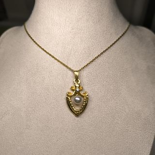 法國中古珍珠吊墜頸鏈64203548221570110