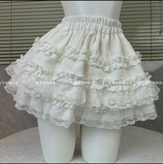 白色蕾絲蓬蓬裙 裙撐64221336545921110