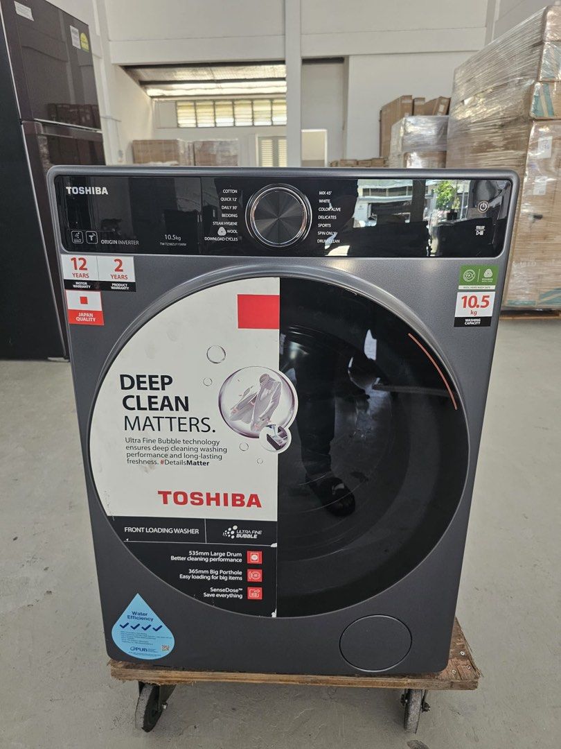 ♦️ ♦️ Toshiba 10.5kg front load washer Model: TW-T25BZU115MW
