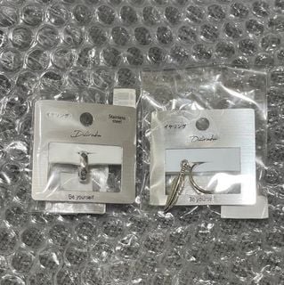 日本 Diliraba 不鏽鋼耳夾 羽毛耳夾 Earclip64232722145921110