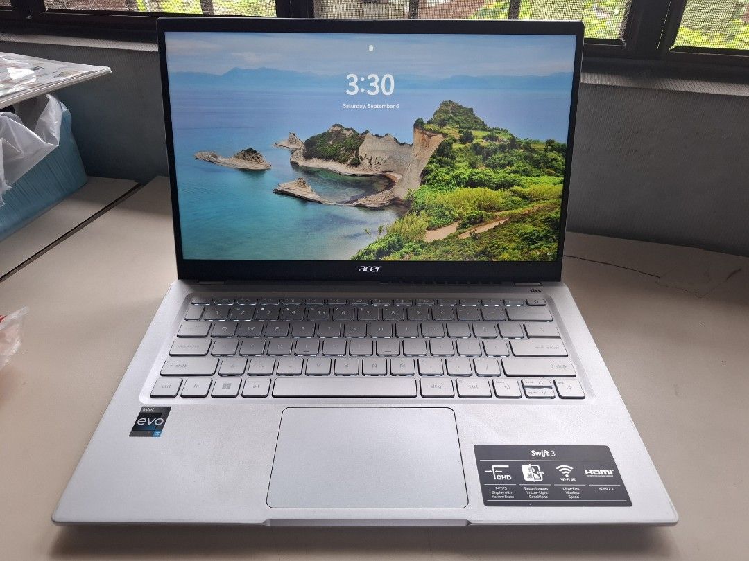 Acer Swift 3 (Category: Laptops & Notebooks) located in Muntinlupa City. Submitted by 1joxxperez (Listing ID 1391039797, Image 1). Description: Acer Swift 3 Bought 2023 SPECS - Processor: 12th Gen Intel i5-1240P 1.70GHz - RAM: 8Gb - Storage: 500Gb SSD - Graphics: Intel Iris Xe Graphics RFS: Upgrade Minor Issue: Marking from old stickers (aesthetic issue only, does not affect performance).