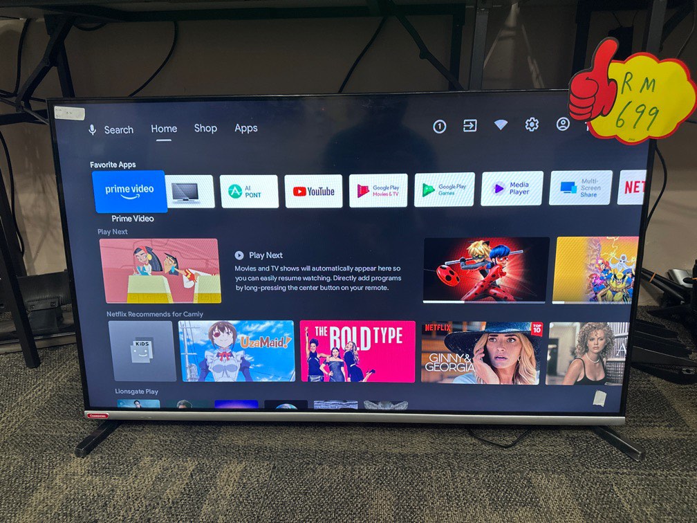 Android tv 43inch led led full hd, TV & Home Appliances, TV