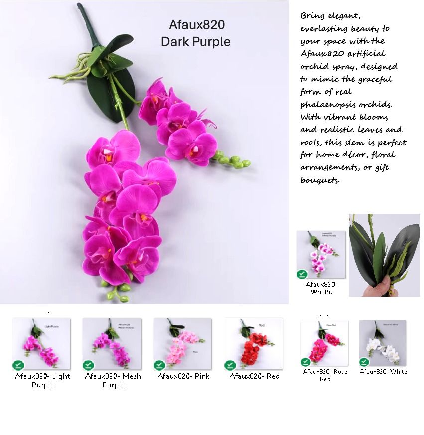 Artificial Orchid Flowers, Faux Flower Stems for Home Decor, Wedding ...