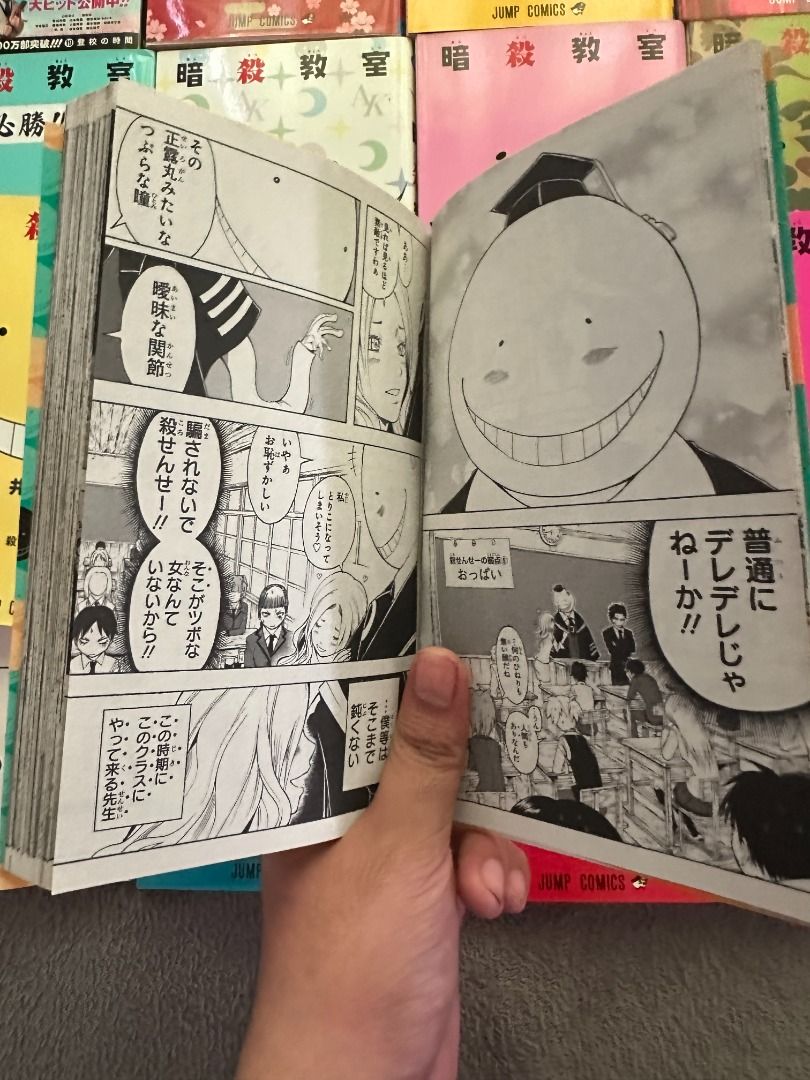 Assassination Classroom - JP Manga [21 Volumes/Complete Set] (Category: Comics & Manga) located in Quezon City. Submitted by markyshid.62d8bc (Listing ID 1391014532, Image 3). Description: Sold as a set; Assassination Classroom vol. 1-21 Complete (RAW) Covers are all smooth (no scratches), like new. As for body/edges there are slight feeling of usage. No threads, color fading or discoloration, cover damage, etc. Type: Secondhand Condition: Very G