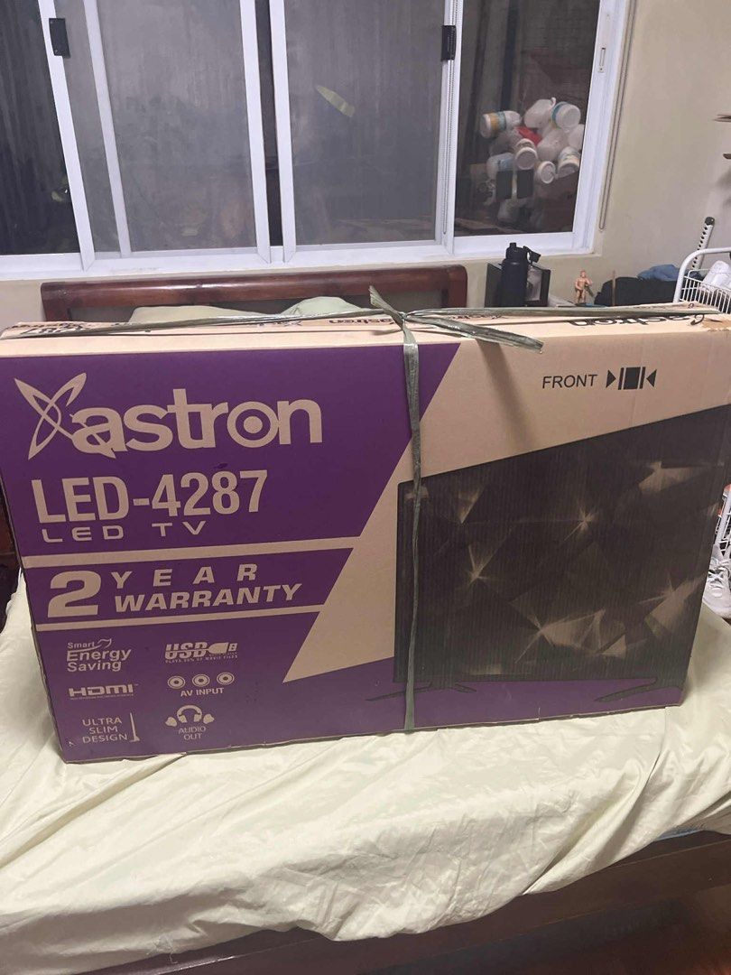 Astron 42 Inch LED TV (Category: TV) located in Las Pinas. Submitted by colintio (Listing ID 1391001988, Image 1). Description: Brand new! •Resolution: Full HD — 1920 × 1080 (1080p), supporting a 16:9 cinematic aspect ratio. • Design: Ultra Slim Design with energy-saving features, and it’s occasionally billed for its “smart energy-saving” capability. MOP: Gcash/BPI/Maya/Cash (for pickup only) Dm for inquiries.