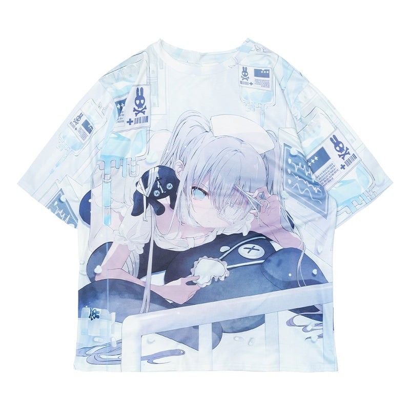 Authentic ACDC RAG Healing♡Heart Large Oversized T-Shirt Jirai Kei ...