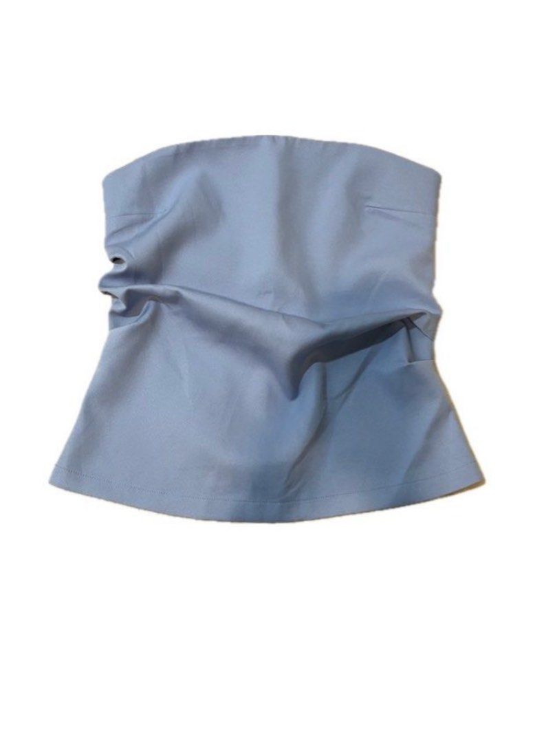 Baby Blue Tube Top (Category: Others Tops) located in Mandaluyong City. Submitted by secondhandbyk (Listing ID 1391064087, Image 1). Description: Bought on carousel as S-M for 1,000 Tailored to fit XS Super cute color! 🩵🌦️ Shipping from Mandaluyong or meet up at California Garden Square .