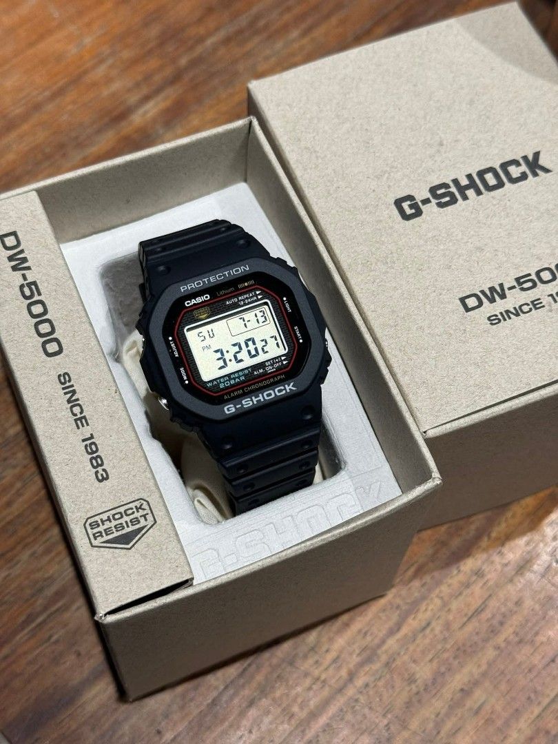 Casio Gshock DW5000R (Category: Men's Watches) located in Tuguegarao City. Submitted by longdrive21 (Listing ID 1390999556, Image 1). Description: selling brand new in box casio gshock dw5000R. reissue of the 1983 classic..