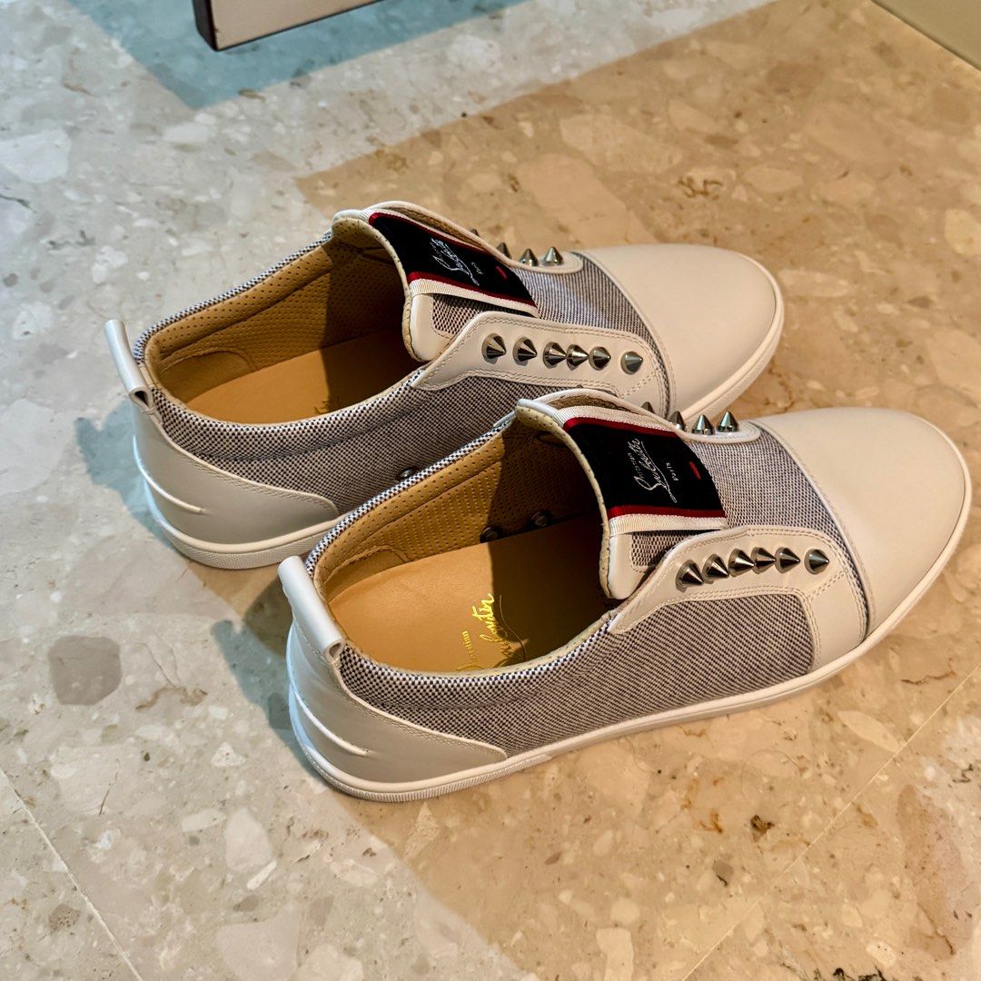 Christian Louboutin Spiked Slip-On Sneakers, Luxury, Sneakers - Main Image