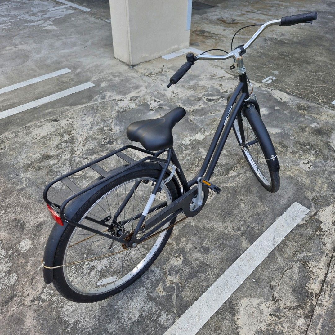 Elops 100 City Bike - Black, Sports Equipment, Bicycles & Parts ...
