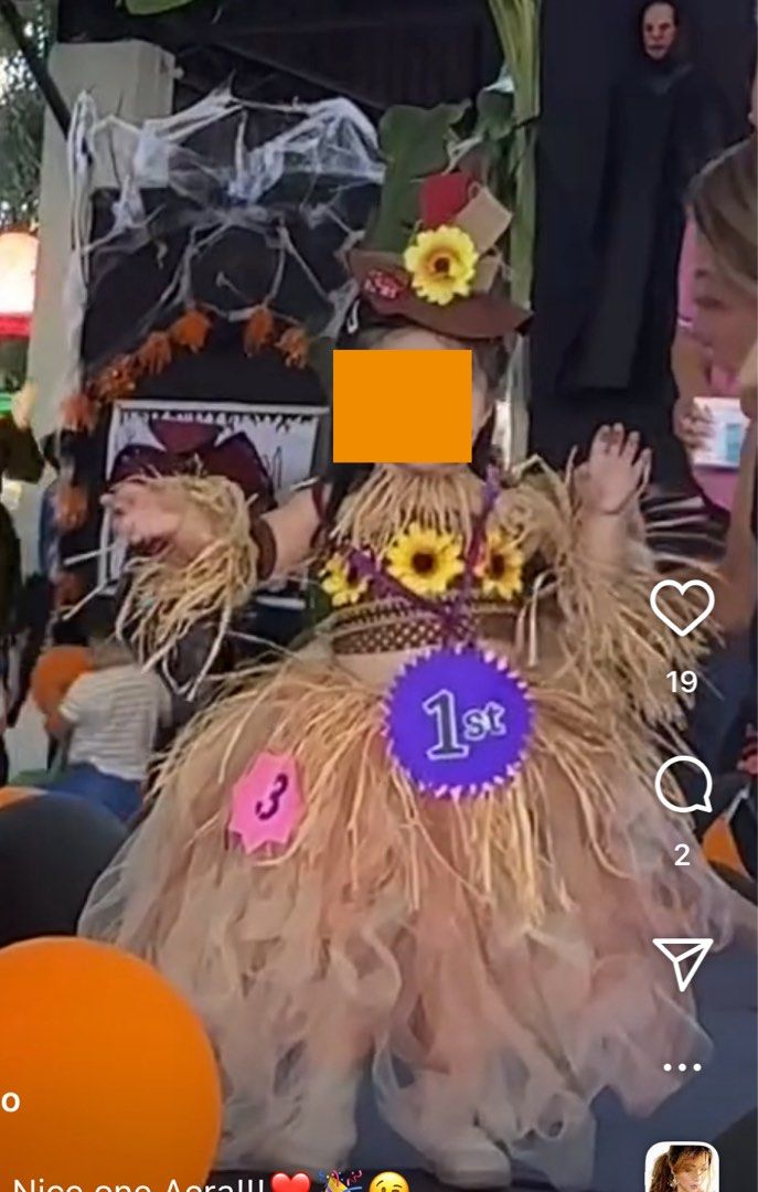 Halloween Costume - Scarecrow baby (Category: Babies & Kids Fashion) located in Paranaque City. Submitted by chc_mnl (Listing ID 1390987285, Image 1). Description: Worn by 2 yrs old. Includes skirt, tube top and accessories. Can no longer find the head gear.