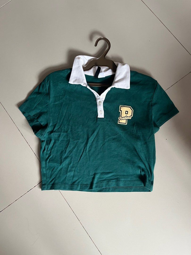 H&M polo shirt top (Category: Shirts) located in Mandaluyong City. Submitted by _cfpl (Listing ID 1391060365, Image 2). Description: Used twice Rfs: decluttering.