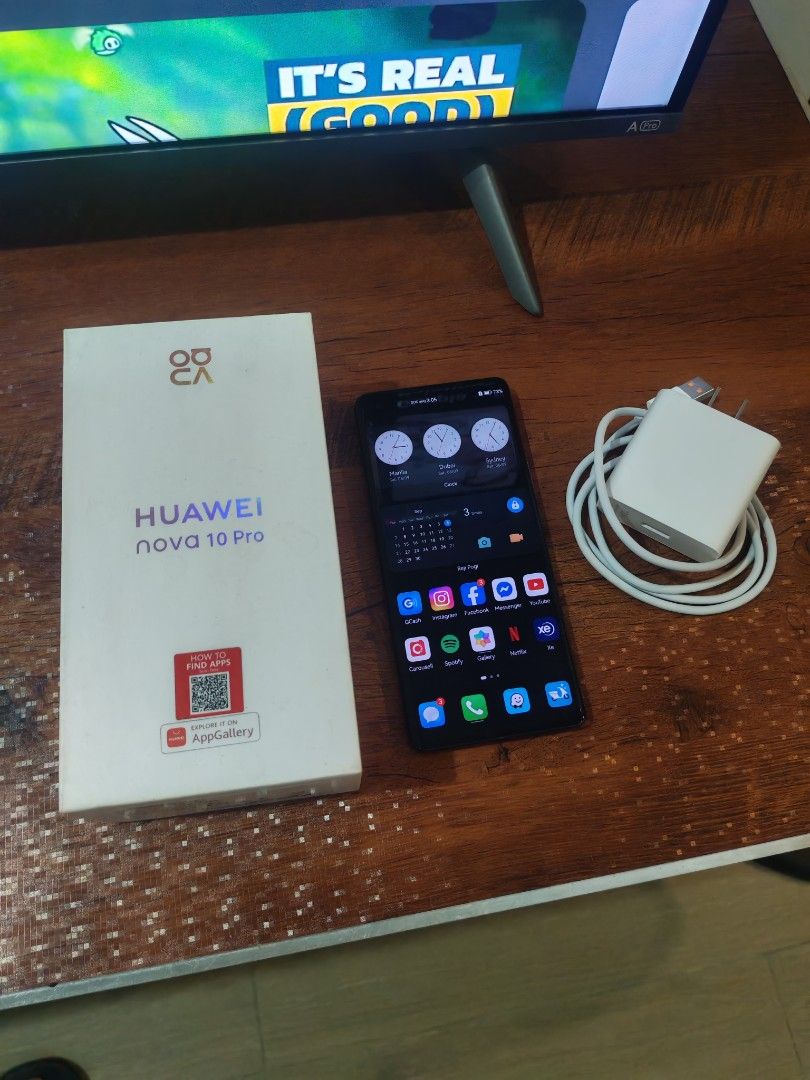 Huawei Nova 10 Pro (Category: Huawei) located in Santa Rosa. Submitted by dynastking (Listing ID 1391034464, Image 1). Description: For Sale Huawei Nova 10 Pro Smooth No issue With Box and Original Charger Specs 256gb storage memory 8gb RAM 100w super charger Amoled screen Meetup - BGC / Pateros Delivery - Lalamove.