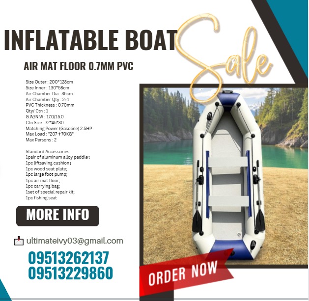 Inflatable Boat Item No. MD200-3 , 2 Person Air Mat Floor 0.7mm PVC ...