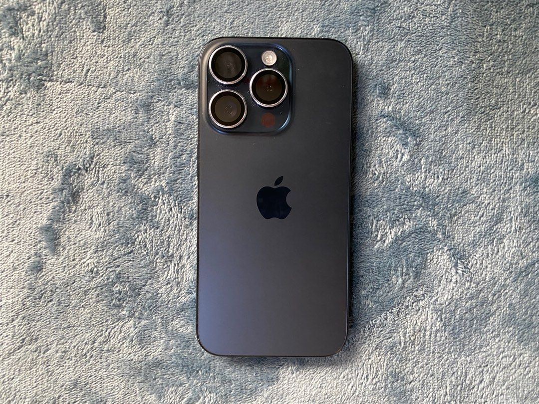 Iphone 15 Pro (Category: iPhone 15 Series) located in Marikina City. Submitted by michqureishi (Listing ID 1391083415, Image 2). Description: Iphone 15pro Blue Titanium - 128gb -lady owned - True Tone and Face ID Working - 84% Battery Health - 9/10 Cosmetic Flaws (Minimal scratch but still very presentable) Rfs: will upgrade to IP17.