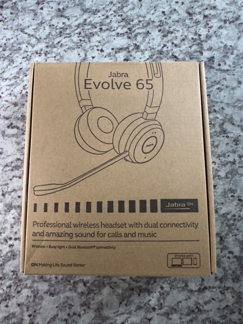 Jabra Evolve 65 MS Stereo - Wireless Headset with Link 370 Bluetooth ...