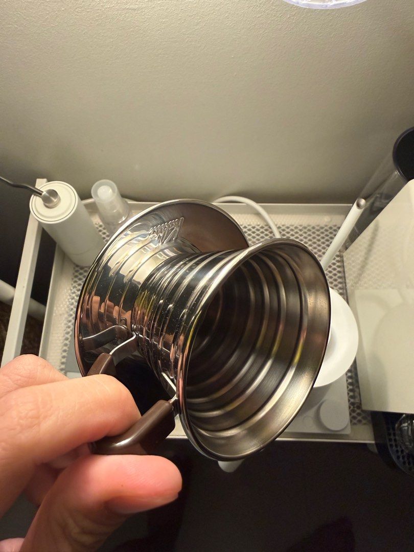 Kalita Wave 155 Stainless (Category: Coffee & Tea Tableware) located in Manila. Submitted by jungtae_21 (Listing ID 1391082365, Image 2). Description: Used less than 5 times RFS: Upgrading to a larger size (185) Will give free filters.