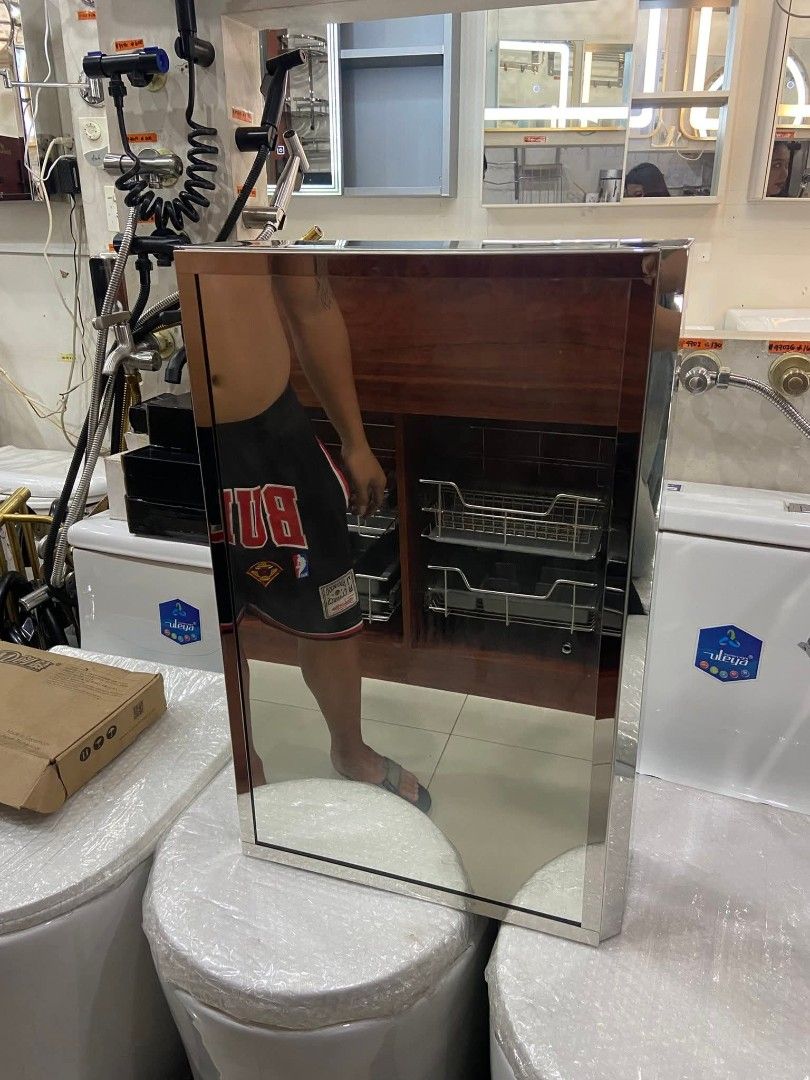 Medicine cabinet stainless (304) (Category: Home Improvement Tools & Accessories) located in Manila. Submitted by brightstar.b55721 (Listing ID 1390988787, Image 2). Description: SALE SALE ❗️❗️ Medicine cabinet stainless 304 Size : 60x40x14cm cash on deliver free delivery in metro manila.