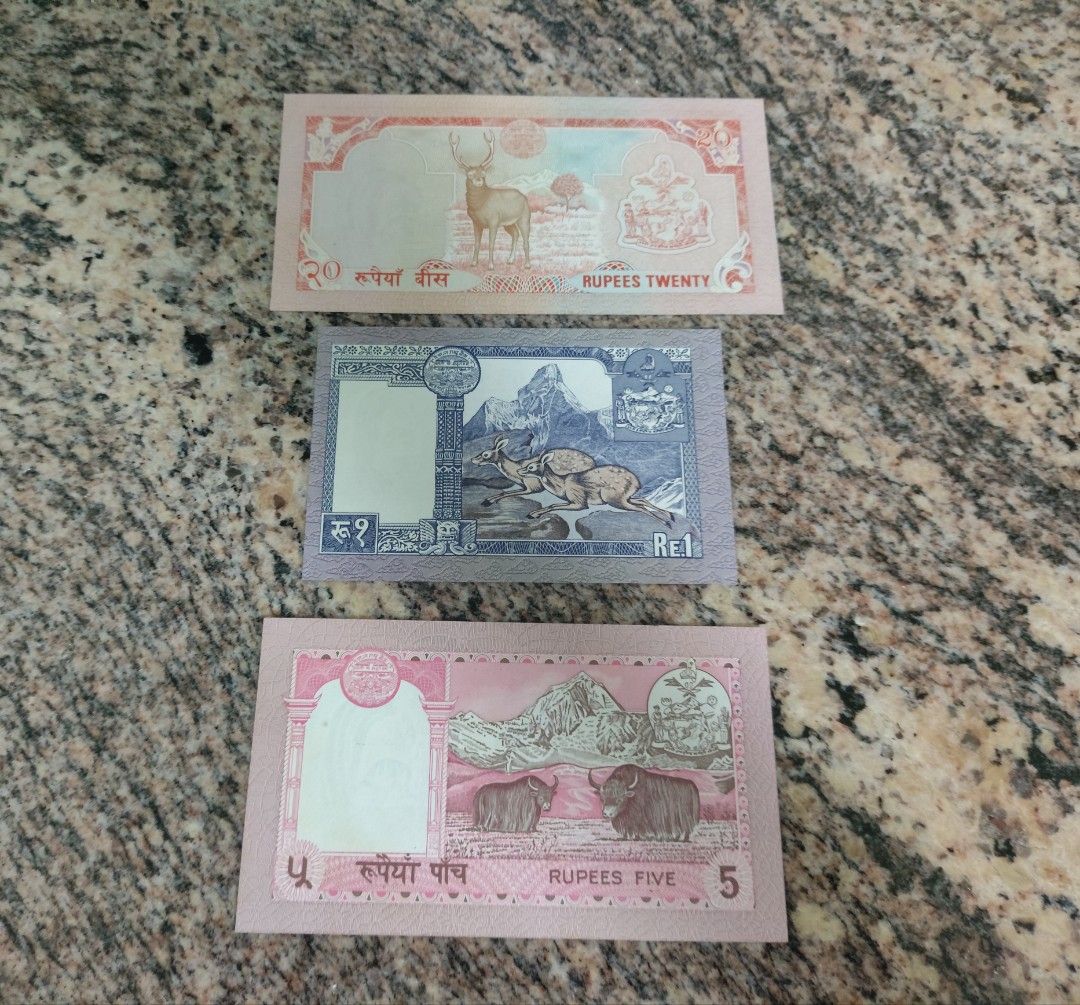 Nepal 尼泊爾紙幣三張, 興趣及遊戲, 收藏品及紀念品, 錢幣- Carousell