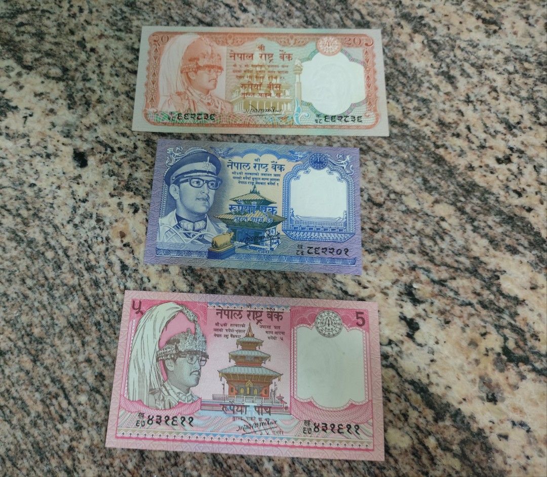 Nepal 尼泊爾紙幣三張, 興趣及遊戲, 收藏品及紀念品, 錢幣- Carousell