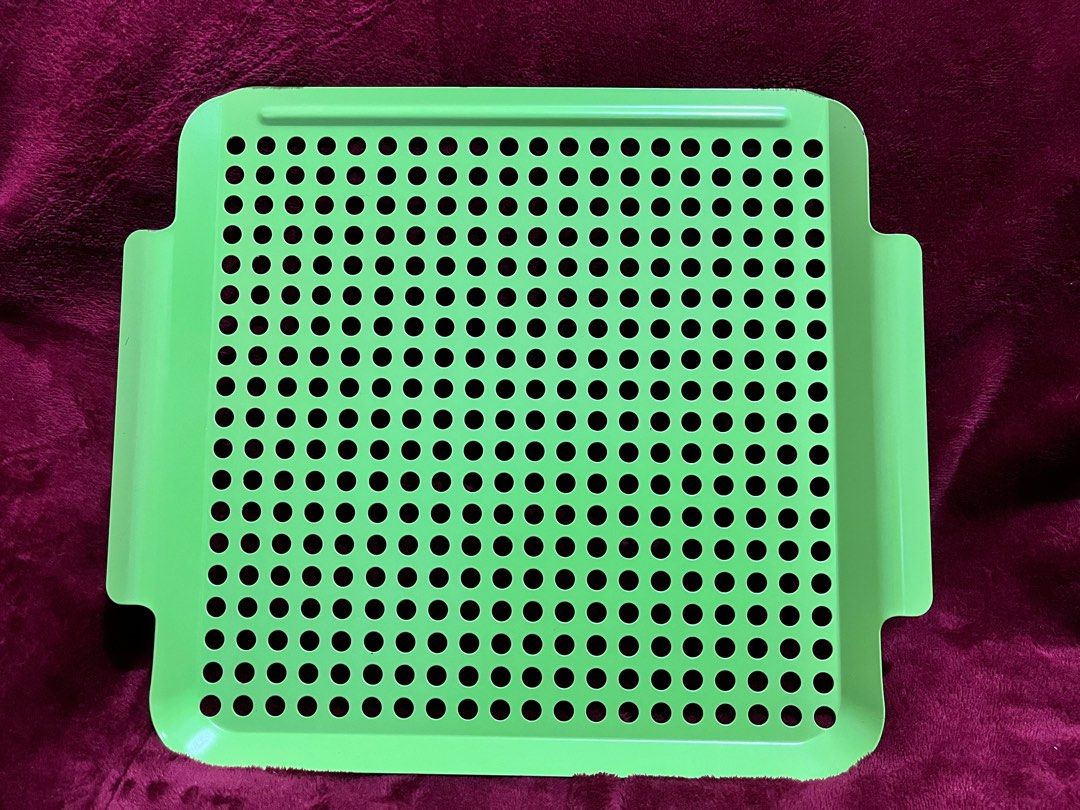 Nonstick Grill Pan w/ Holes (Category: BBQ, Grills & Hotpots) located in La Trinidad. Submitted by whatnotcollections (Listing ID 1391096408, Image 1). Description: Excellent Durability: Crafted with a unique non-stick coating and robust iron enamel material, this BBQ grilling topper provides excellent thermal conductivity and durability, ensures food slips off effortlessly, and prevents discoloration. Enhanced Grilling Performance: Indulge in ta