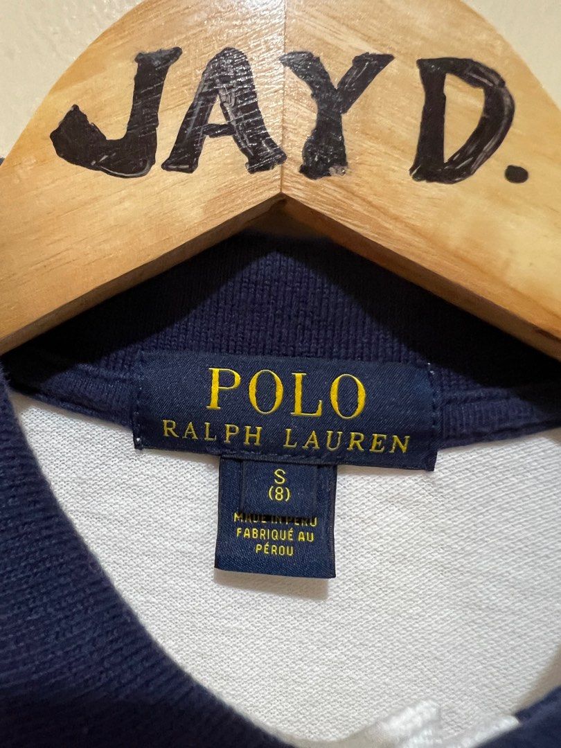 Polo by Ralph Lauren (Category: Babies & Kids Fashion) located in Quezon City. Submitted by deviljin17 (Listing ID 1390992615, Image 2). Description: Polo by Ralph Lauren Size S (8) on tag 14” x 19” Embroidered Polo logo Excellent Condition.