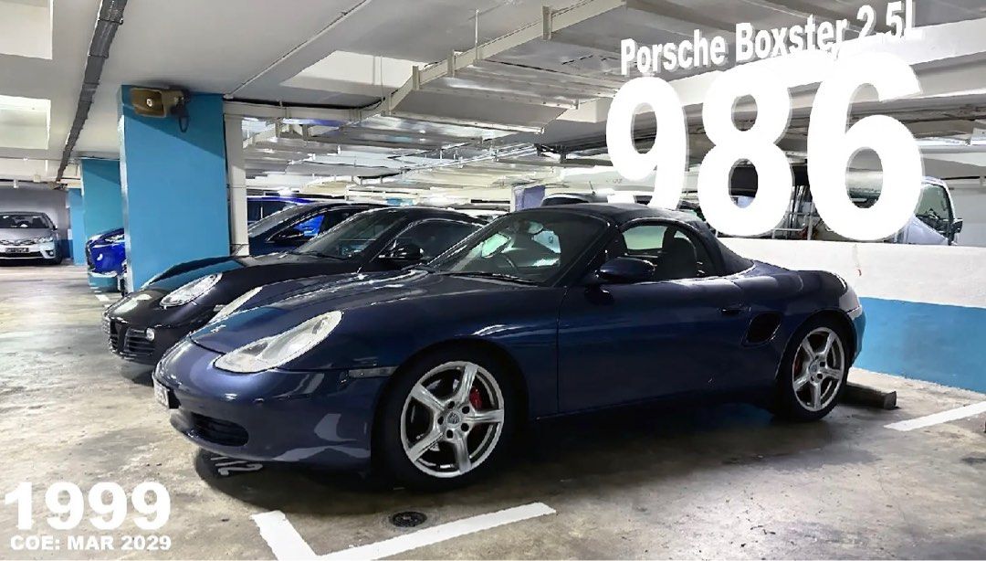 Porsche Boxster 986.1 2.5L Tip Auto (Category: Used Cars) located in Singapore. Submitted by kutujayus (Listing ID 1374103496, Image 3). Description: ( 3 owner , +1 dealer transfer )2.5L base last Boxster,Tiptronic.Zenith Blue.1999 Healthy car with its 90s quirks. Have a verbal approval by Porsche Senior Mechanic . Maintained by 2 reputable Porsche specialist. 200k km service done . Prev owner re-upholster the seats ( new-ish ) Factory Options: -