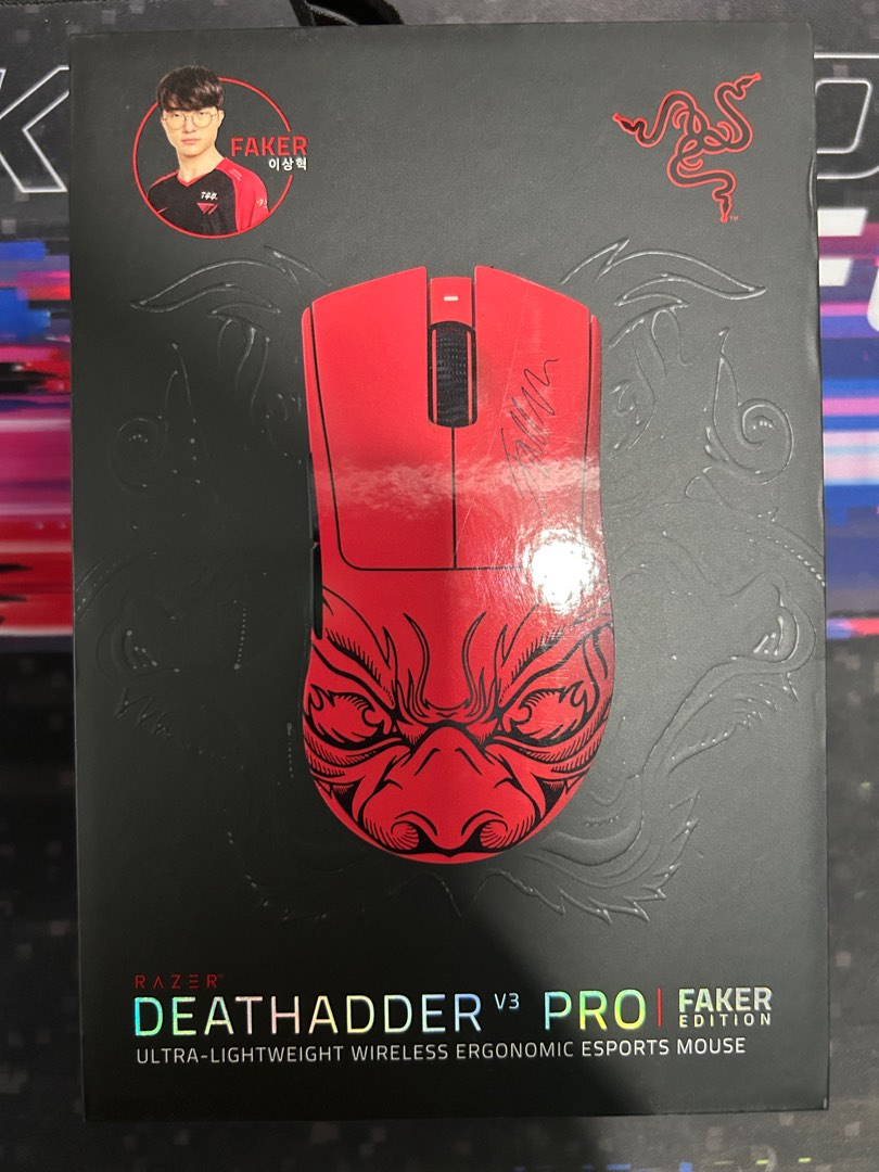 Fake Razer Deathtradder Razer Deathadder v3 Pro | Faker Edition mouse, Computers & Tech, Parts ...