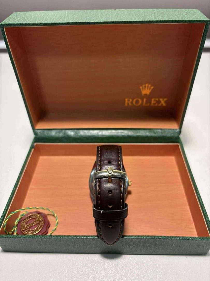 rolex oyster perpetual (Category: Luxury Watches) located in Cabanatuan. Submitted by albertgonzales27 (Listing ID 1391119384, Image 3). Description: Rolex Oyster Perpetual Ref: 1025 Size: 34mm 1961 Production Year Gold capped Accurate time Original Rolex Acrylic Crystal & Buckle Inclusion: Watch, Box and Tag 135,000 only.