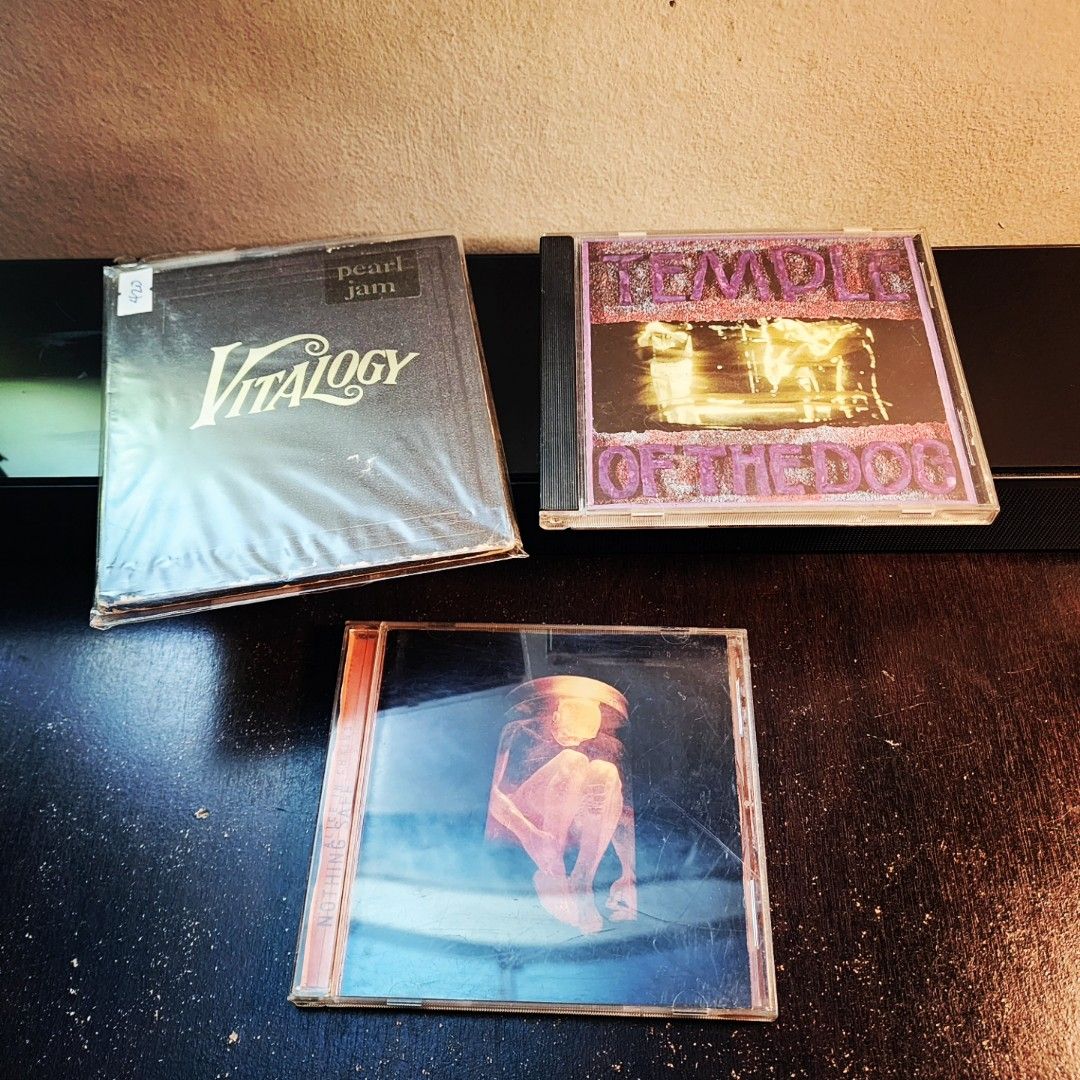 Seattle Sound Legacy Set 01 (Category: CDs & DVDs) located in Paranaque City. Submitted by storagemnl (Listing ID 1391077869, Image 1). Description: Seattle Sound Legacy Set PHP 1440+SF #StorageMNL Pearl Jam – Vitalogy [G] Alice in Chains – Nothing Safe: Best of the Box [VG-NM] Temple of the Dog – Temple of the Dog [G] raw grunge anthems, dark harmonies, and the supergroup spirit that defined Seattle’s 90s sound *Cases have wear or damage, and ar