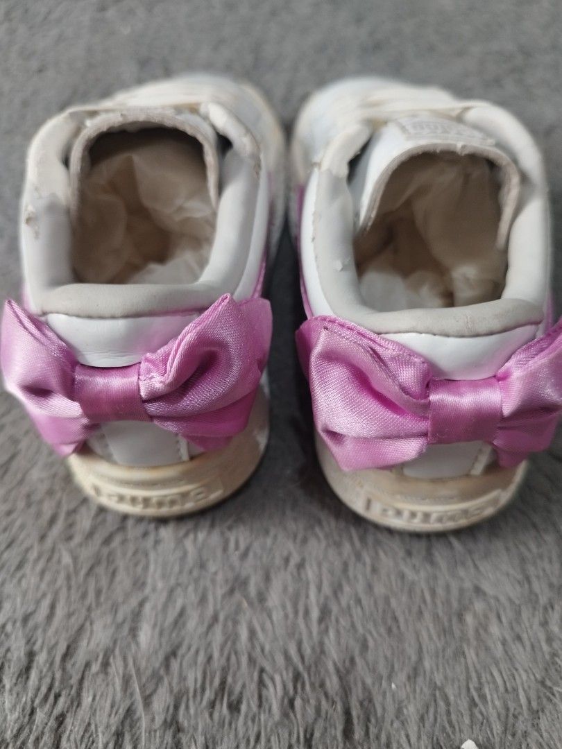 Sepatu Anak Puma Basket Bow Patent Slip On Size 24