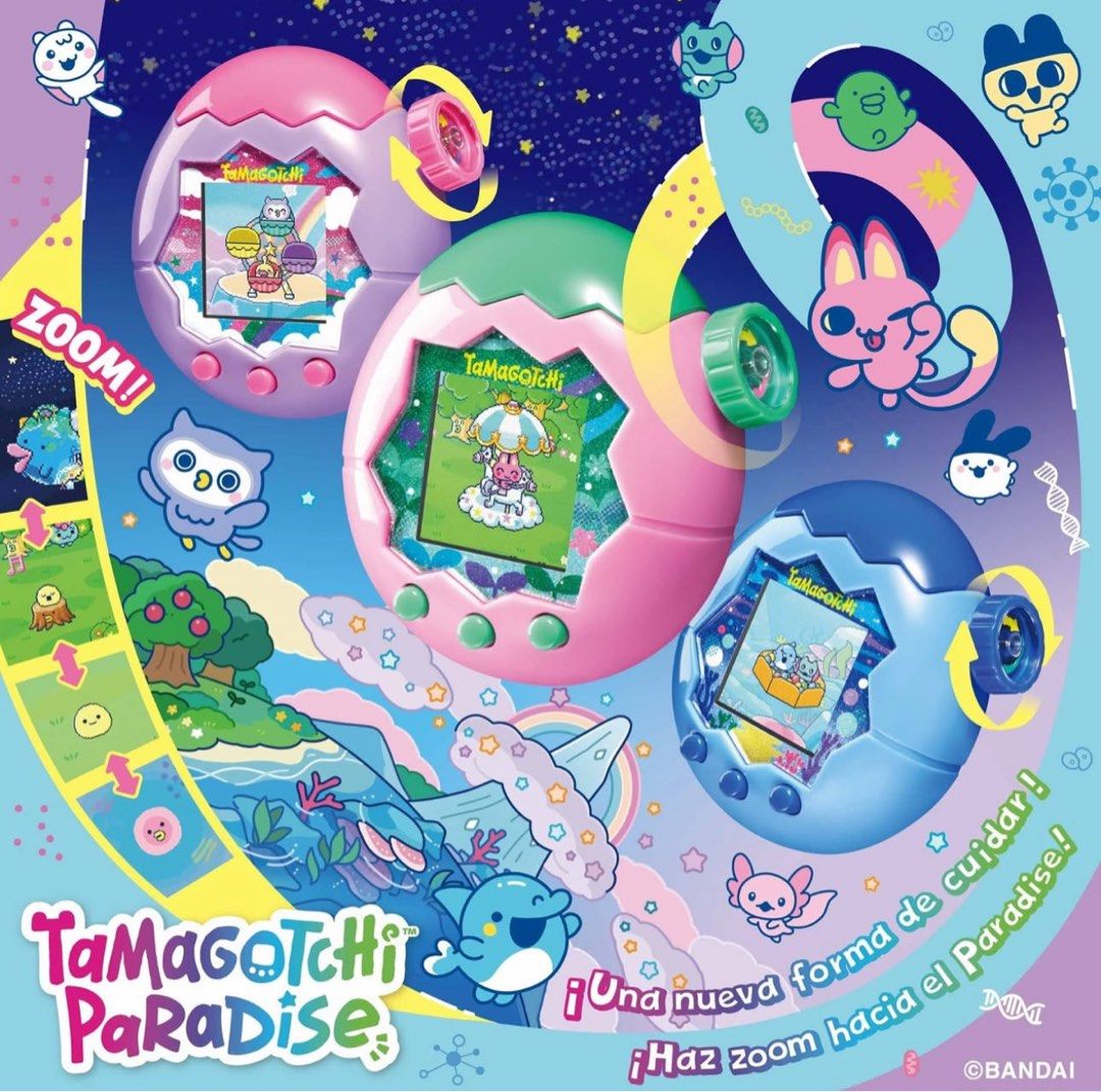 Tamagotchi Paradise - Pink Land, Blue Water, Purple Sky, Toys