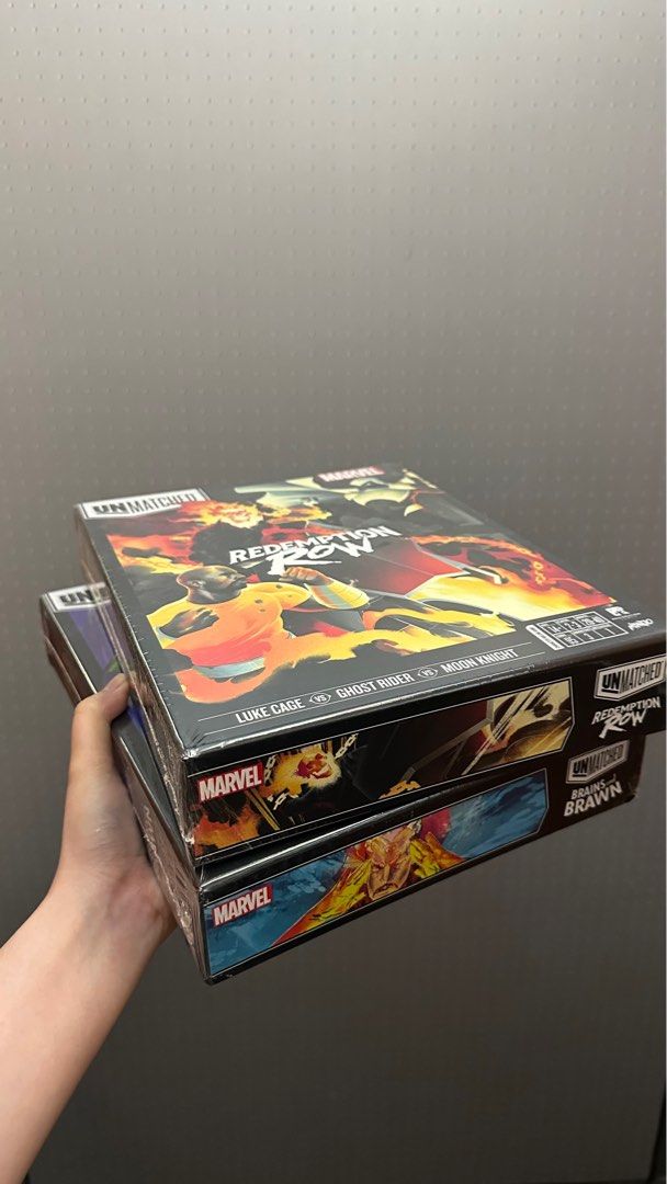 Unmatched Marvel Sets Board Game (Category: Board Games & Puzzles) located in Manila. Submitted by leychee (Listing ID 1364993310, Image 3). Description: FS: Brand New and Sealed (LOWEST PRICE ON THE MARKET) Houdini vs Genie - Php 1700 Sun’s Origins - Php 1800 Marvel Hell’s Kitchen - Php 2400 Marvel Teen Spirit - Php 2300 Marvel For King and Country - Php 2300 Marvel Brains and Brawn - Php 2800 Marvel Redemption Row - Php 2600 Tales to Amaze - Ph