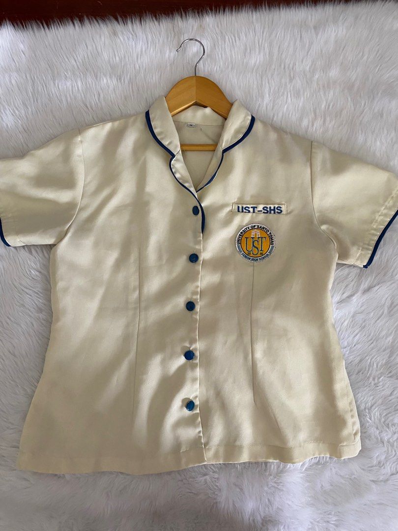 UST SHS Ladies Uniform (Category: Blouses) located in San Manuel. Submitted by titastreasures (Listing ID 1391033593, Image 3). Description: UST Senior High School Ladies' Uniform 1 Large Chest:18 inches/47 cm Length: 21 inches/54 cm P180 each 1 Medium Chest: 17 inches Length:21 inches.