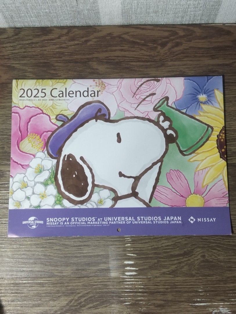 2025 SNOOPY CALENDAR FROM UNIVERSAL STUDIOS JAPAN, Hobbies & Toys ...