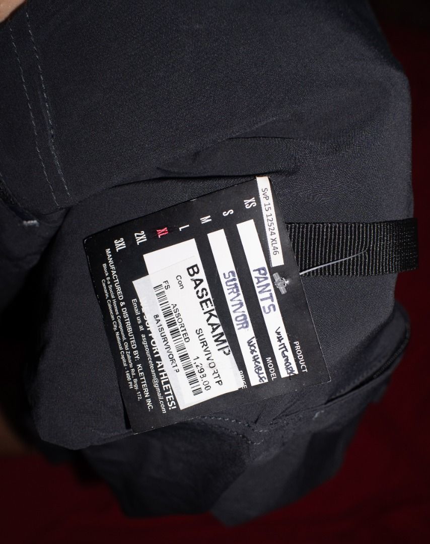 8a Performance Pants Black XL (Category: Activewear) located in Paranaque City. Submitted by hazee21 (Listing ID 1391343895, Image 2). Description: 8a Performance Pants Black XL model: Survivor w/tag original tag: 1298 w/white mark #48.