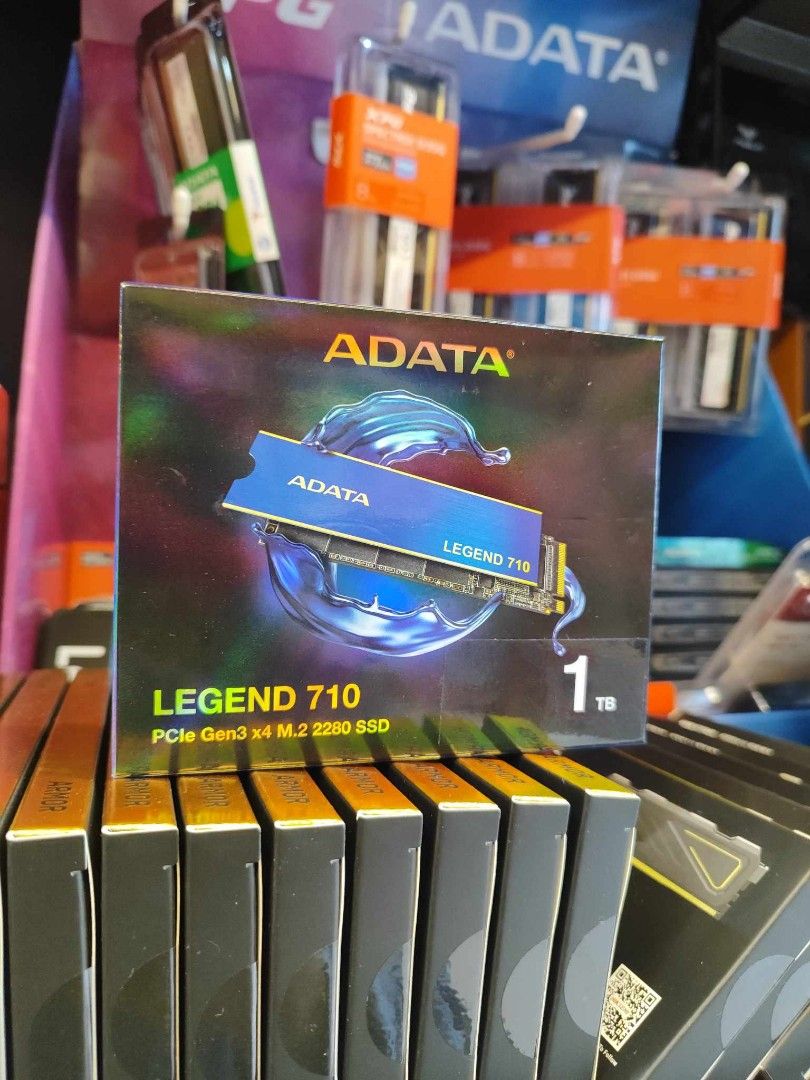 ADATA 1TB Legend 710 PCIe Gen3 x4 M.2 2280 SSD (Category: Computer Parts) located in Makati City. Submitted by slaccessoriesshop (Listing ID 1391289449, Image 3). Description: ADATA 1TB Legend 710 PCIe Gen3 x4 M.2 2280 SSD 💥 ELECTRONICS, COMPUTER ACCESSORIES AND APPLIANCES 💥 All Items - Original / Brand New / Sealed We issue SALES INVOICE With WARRANTY RECEIPT With TECHNICAL SUPPORT Accepting BULK ORDERS 9 DELIVERY - Lalamove (SameDayDelivery w